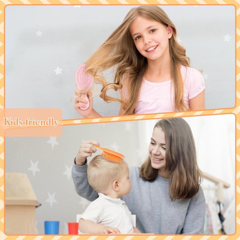 ProSuites 8 Pcs Mini Hair Brush for Girls,Colorful Small Hair Brush Pocket Travel Mini Hair Wet Brush Makeup Party Favors for Home,Bridesmaid,Birthday,Christmas - Image 3